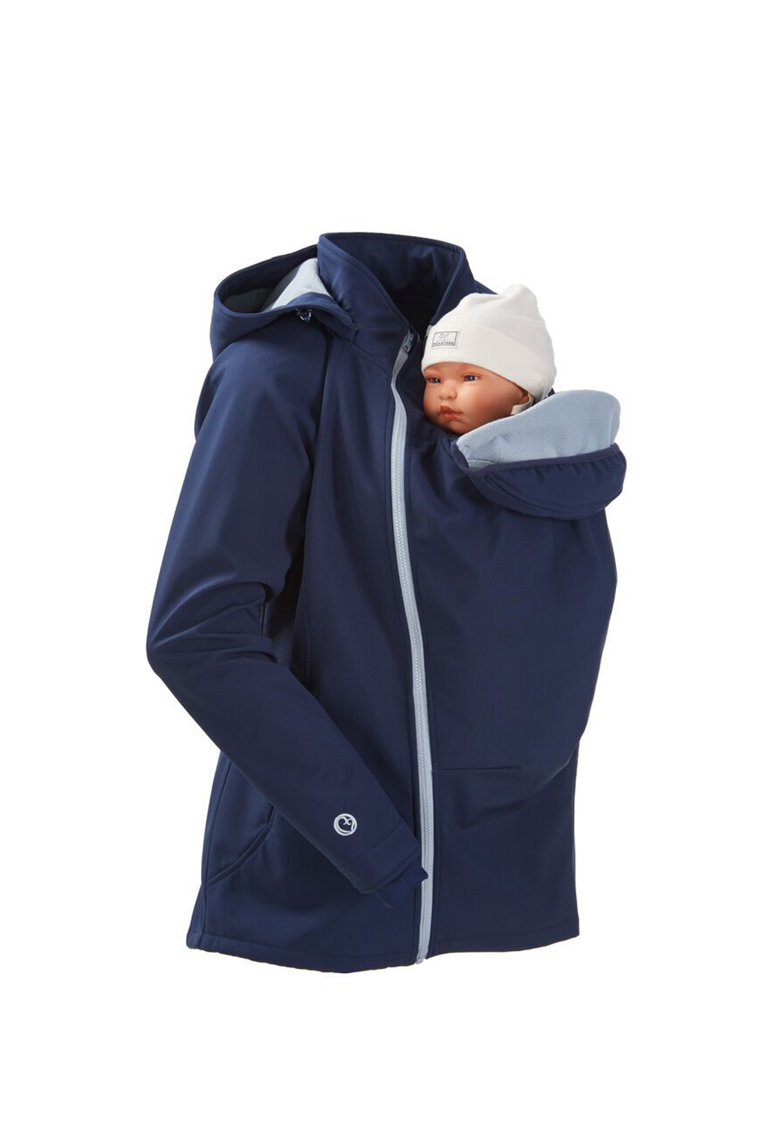 Mamalila softshell navy buikdragen mawaho.nl