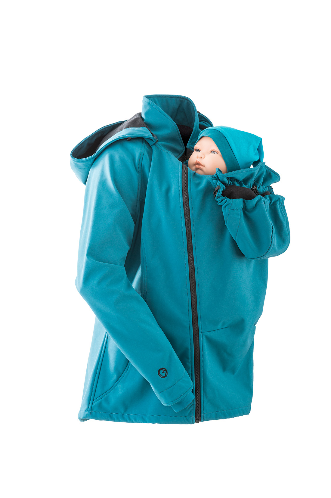Mamalila Softshell draagjas petrol mawaho.nl