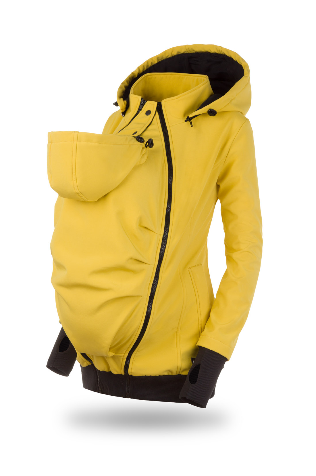 Everest mustard softshell positie- en draagjas mawaho.nl