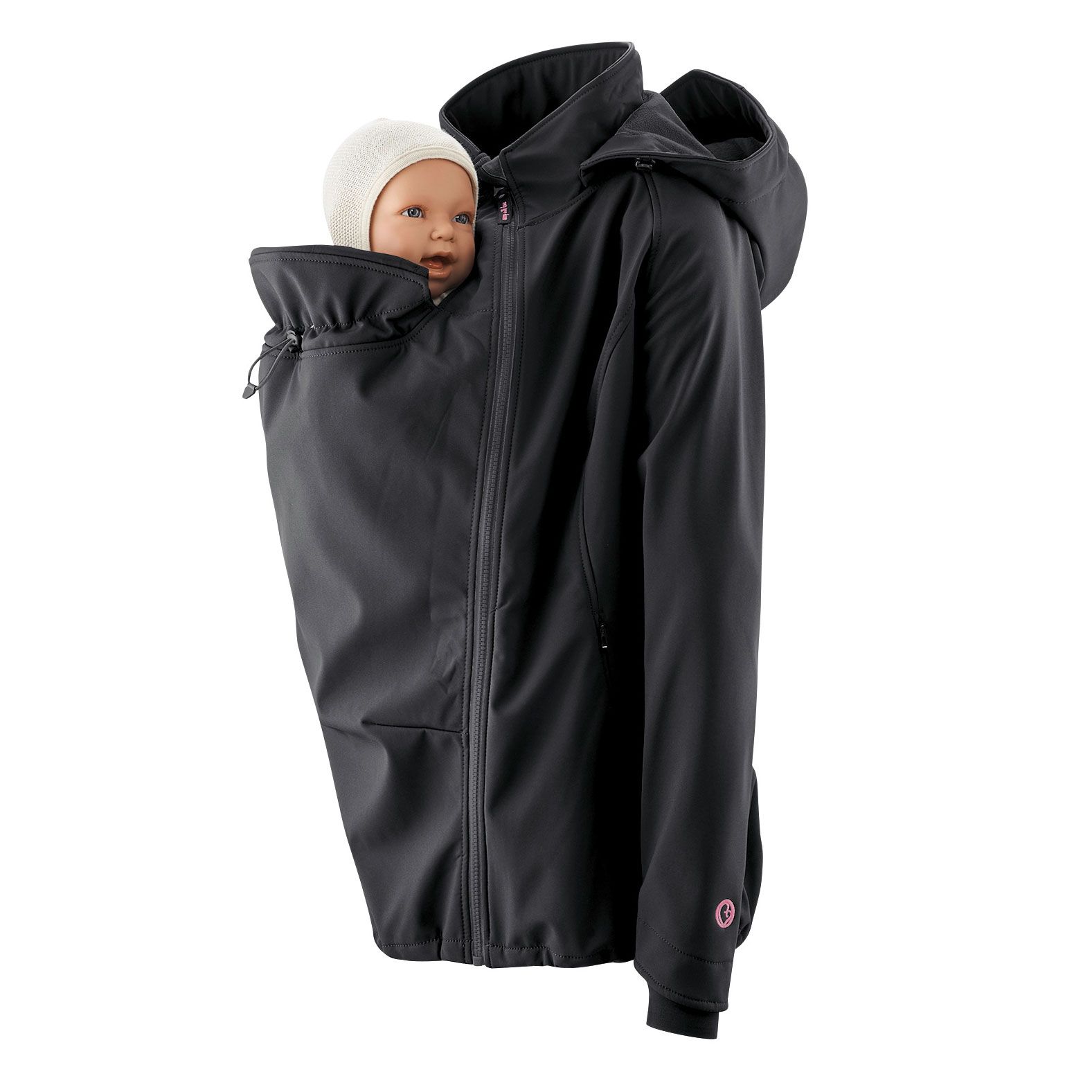 Mamalila softshell Allrounder positie- en draagjas zwart mawaho.nl